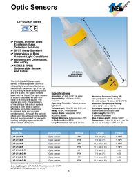 Thumbnail of document Data Sheet - LVF-212A-R Submersible Optical Switch for Level or Leak Detection